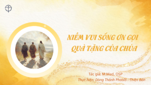 NIỀM VUI SỐNG ƠN GỌI - QUÀ TẶNG CỦA CHÚA